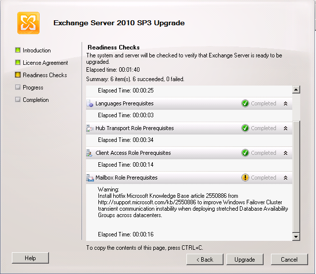 Hotfix KB2550886 may need to be install on a Windows 2008 R2 Server before applying Exchange 2010 Service Pack 3.