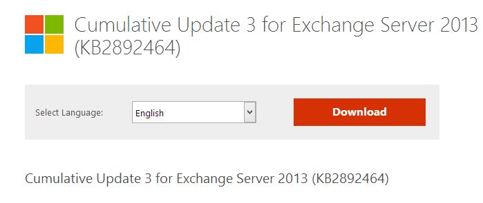 RELEASED: Exchange Server 2013 RTM Cumulative Update 3